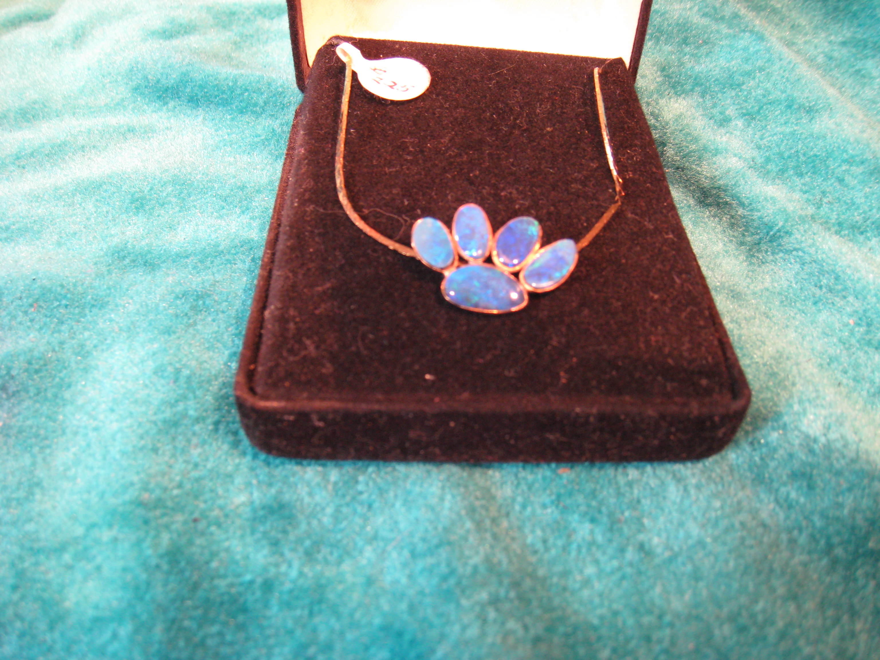 opal paw print necklace